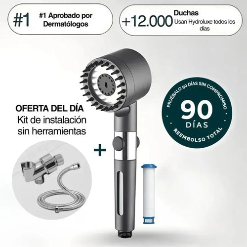 HYDROLUXE™ - Elimina el cloro y la cal de tu ducha